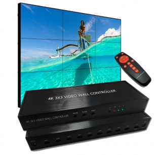 Controlador HDMI Video Wall 3 x 3 Suporte 4k 60Hz