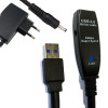 Kit 5 Unidades Extensão USB 3.0 Amplificado 5Gb de 20 Metros