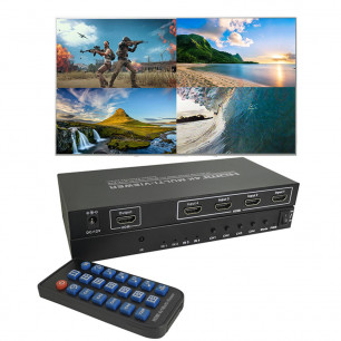 Chaveador HDMI Quad Multiviewer 4x1Profissional 30Hz